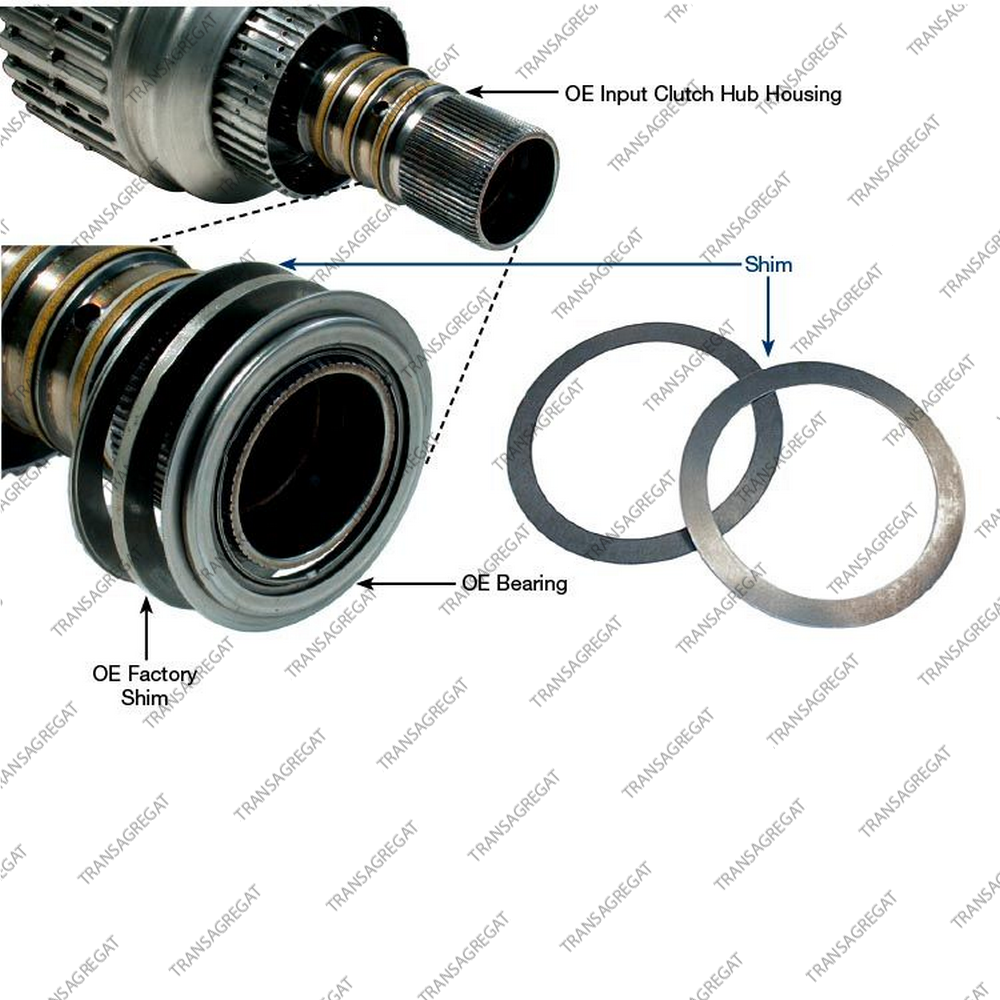 Шайба корпуса сцепления Forward Input подборная (75x61x0.5, 10шт.)